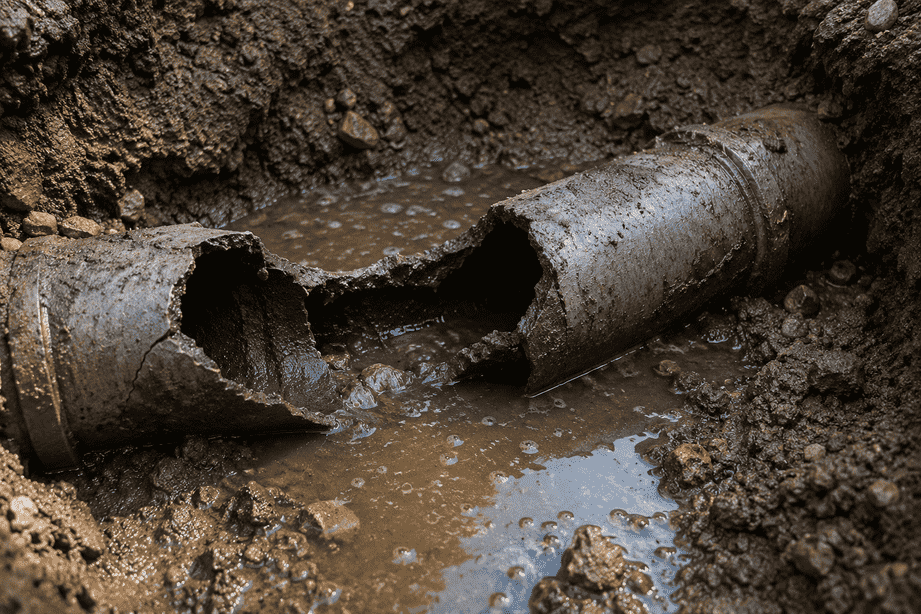 broken sewer line repair near me