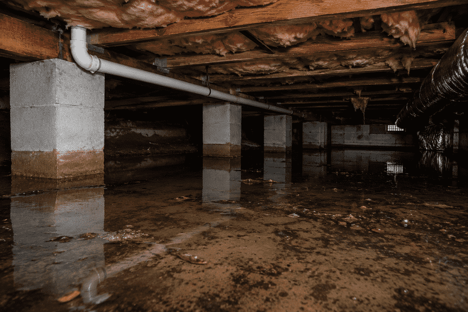 standing water in the crawl space
